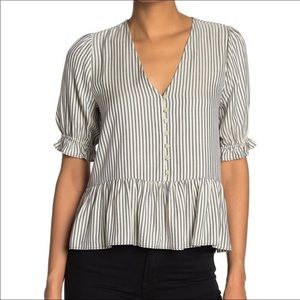 Madewell Ruffled Hem Top - 3X - NWT
